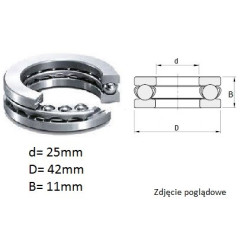 ŁOŻYSKO  KULKOWE OPOROWE 51105 