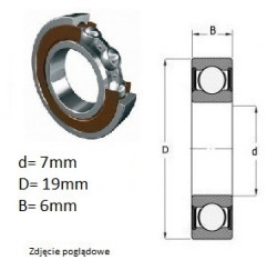 ŁOŻYSKO KULKOWE 607 2RS