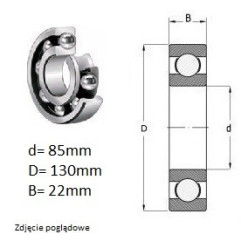 ŁOŻYSKO  KULKOWE 6017  Kraśnik (opak. 18 szt.)