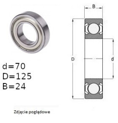 ŁOŻYSKO  KULKOWE 6214 ZZ  Kraśnik (opak. 6 szt.)