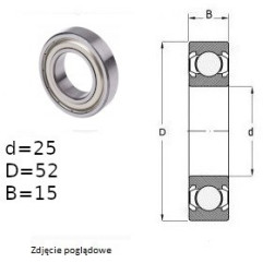 ŁOŻYSKO KULKOWE 6205 ZZ CM