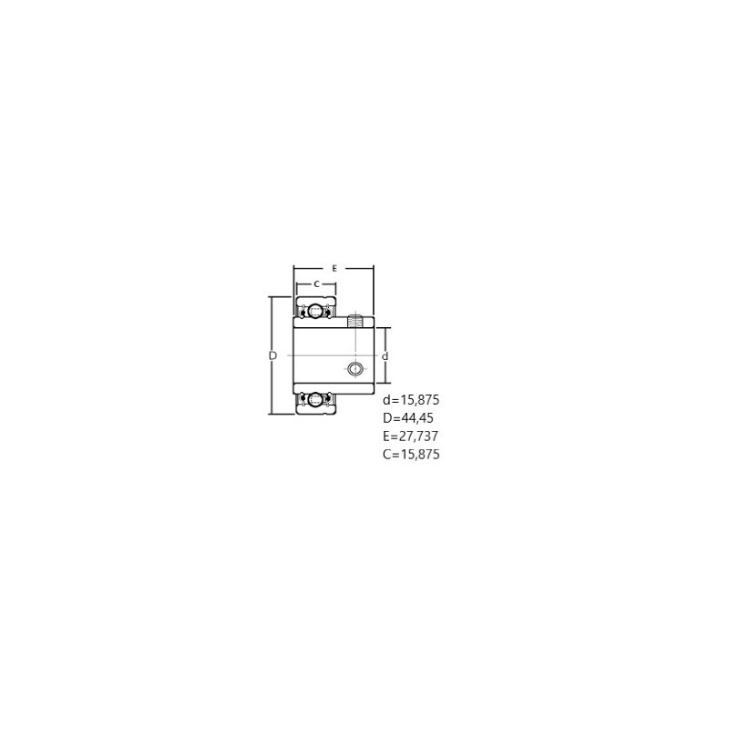 ŁOŻYSKO KUL. PROSTE JEDNORZĘDOWE 7610 DLG 15,875X44,45X27,737-15,875 CZECH