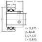 ŁOŻYSKO KUL. PROSTE JEDNORZĘDOWE 7610 DLG 15,875X44,45X27,737-15,875 CZECH