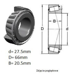 ŁOŻYSKO STOŻKOWE JEDNORZĘD.