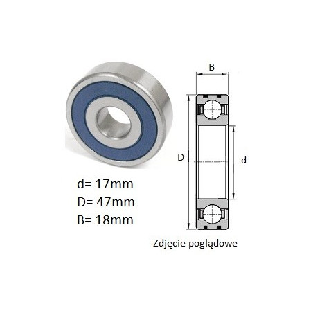 ŁOŻYSKO  KULKOWE B17-107D2RS 