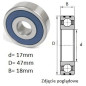 ŁOŻYSKO  KULKOWE B17-107D2RS 