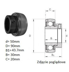 ŁOŻYSKO  SAMONASTAWNE     50.8x90x43.7/20