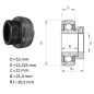 ŁOŻYSKO  KULKOWE SAMONAST. ES205-14 G2   7/8"     22.225x52x30.9/15
