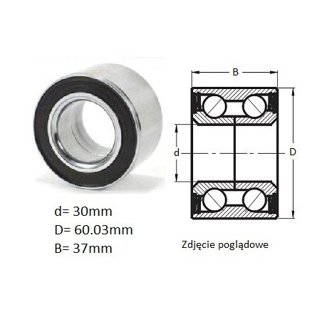 ŁOŻYSKO  SKOŚNE DWURZĘD. CBK441 133-637.TNG2RS DAC 30600037 