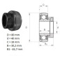 ŁOŻYSKO  SAMONASTAWNE  FD208 -     40x80x43.7/18  *