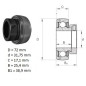 ŁOŻYSKO  SAMONASTAWNE D207-20G     31.75x72x38.9/17,1