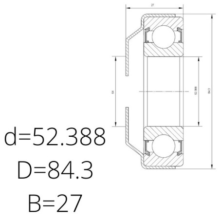 ŁOŻYSKO SPRZĘGŁA  A25 22 19