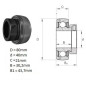 ŁOŻYSKO SAMONASTAWNE YET 208 SKF 40x80x43,7/21