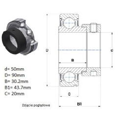 ŁOŻYSKO  Z WALCOWYM PIERŚCIENIEM ZEW. CES 210    RAE50 NPP LS210