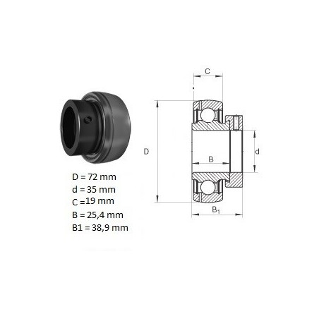 ŁOŻYSKO  SAMONASTAWNE FD207     35x72x38.9/19  Kraśnik (opak. 12 szt.)