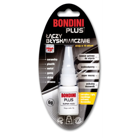 KLEJ - BONDINI-PLUS "żółty"  6g  ( 02-113 )  ( op.24szt. )  