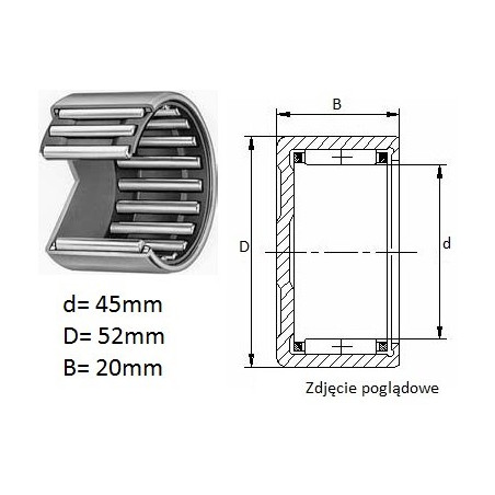ŁOŻYSKO  IGIEŁKOWE BK 4520 