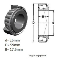 ŁOŻYSKO  SKRZ.BIEG. 25x59/65,83x17,5 RENAULT typ skrz.:JC5 (7701645978)
