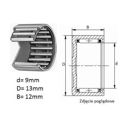 ŁOŻYSKO  IGIEŁKOWE BK0912   NTN 