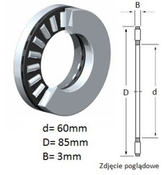 ŁOŻYSKO  IGIEŁKOWE OPOROWE AXK6085