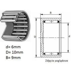 ŁOŻYSKO  IGIEŁKOWE nieprzelotowe BK0609 T2
