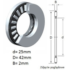 ŁOŻYSKO  IGIEŁKOWE OPOROWE AXK2542
