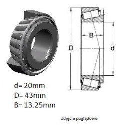 ŁOŻYSKO  STOŻKOWE JEDNORZĘ. GS103,  509845,  639177