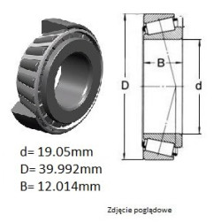 ŁOŻYSKO  STOŻKOWE JEDNORZĘD. A 6075/A6157 