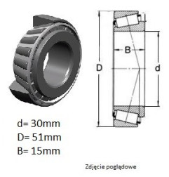ŁOŻYSKO  STOŻKOWE JEDNORZĘD. 4T-CR 0627 motoryzacyjne 