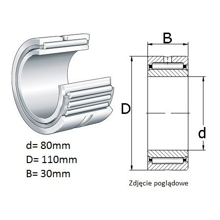 ŁOŻYSKO  IGIEŁKOWE NA 4916 2RS 