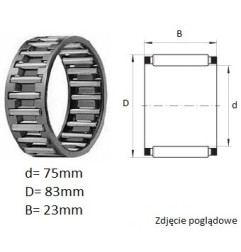 ŁOŻYSKO  IGIEŁKOWE  K75/83/23   (sprzedawane po 8szt.)