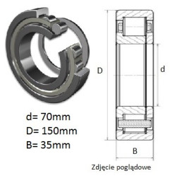 ŁOŻYSKO  WALCOWE POPRZECZ. JEDNORZĘD. 