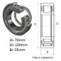 ŁOŻYSKO  WALCOWE POPRZECZ. JEDNORZĘD. 
