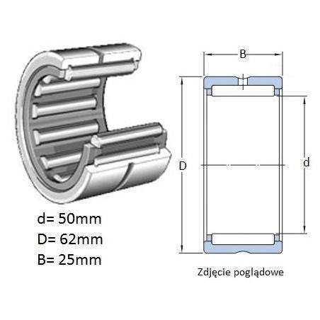 ŁOŻYSKO  IGIEŁKOWE NK 50/25 