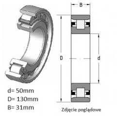 ŁOŻYSKO  WALCOWE JEDNORZĘDOWE  AUSTRIA 