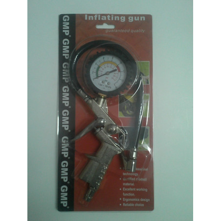 Pistolet do pompowania z manometrem 1/4",  0-12 atmosfer