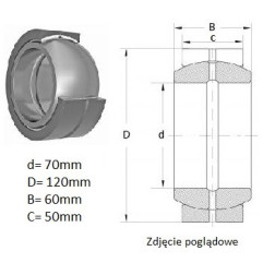 ŁOŻYSKO  PRZEGUBOWE 70/120/60 ES/K1 