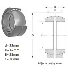 ŁOŻYSKO  PRZEGUBOWE GXS22/42/28 , GXS22.42