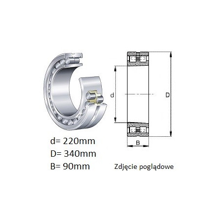 ŁOŻYSKO  WALCOWE DWURZĘDOWE NN 3044 KMP41 