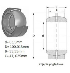 ŁOŻYSKO  PRZEGUBOWE GE63ZO/GEZ208