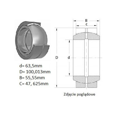 ŁOŻYSKO  PRZEGUBOWE GE63ZO/GEZ208