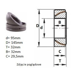 ŁOŻYSKO  PRZEGUBOWE SKOŚNE 95/145/32 