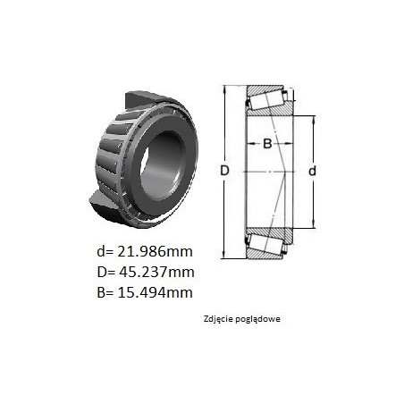 ŁOŻYSKO  STOŻKOWE M 12749/10 - ( op.przemysłowe )