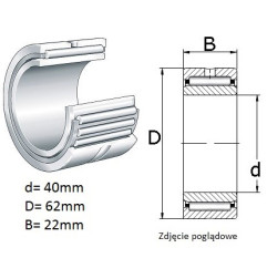 ŁOŻYSKO  IGIEŁKOWE NA 4908 2RS 