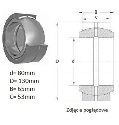 ŁOŻYSKO  PRZEGUBOWE 80/130/65-53 