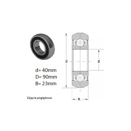 ŁOŻYSKO  KUL. SAMONASTAWNE K 6308 2RS 