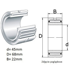 ŁOŻYSKO  IGIEŁKOWE NA 4909 2RS 