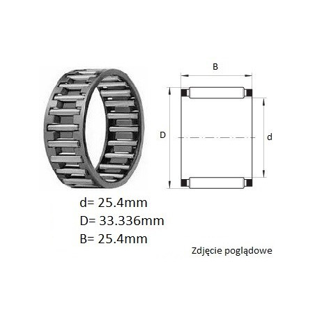 ŁOŻYSKO  IGIEŁKOWE K25,4/33,336/25,4 