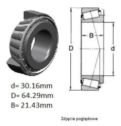 ŁOŻYSKO  STOŻKOWE  LM86649/610   CBK248