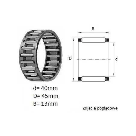 ŁOŻYSKO  IGIEŁKOWE KT 40/45/13 